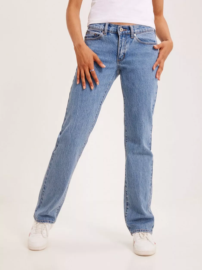 Abrand Jeans - Mid Blue - A 99 Low Straight Debbie