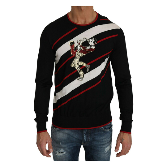 Dolce & Gabbana - Stickade tröjor - Svart - Herr - Storlek: XS