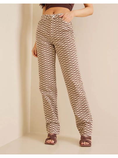 Envii Enbree Straight Jeans Aop 6865 High waisted jeans Brown
