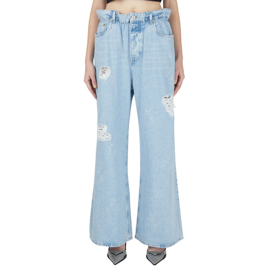 Miu Miu - Flare Jeans - Blå - Dam - Storlek: W27