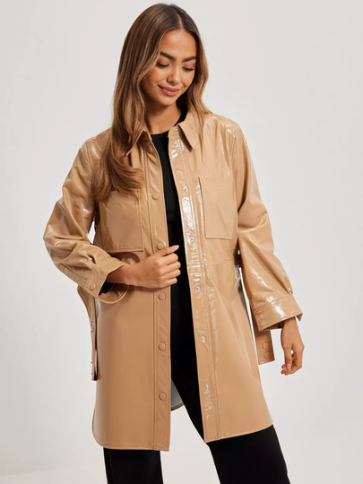 Y.A.S - Jackor - Tannin - Yaslana 7/8 Leather Jacket - Ca - Jackor & Kappor - Jackets