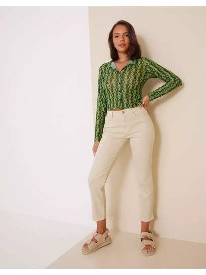 Vila Visommer Rwre 7/8 Straight Jeans Straight jeans Birch