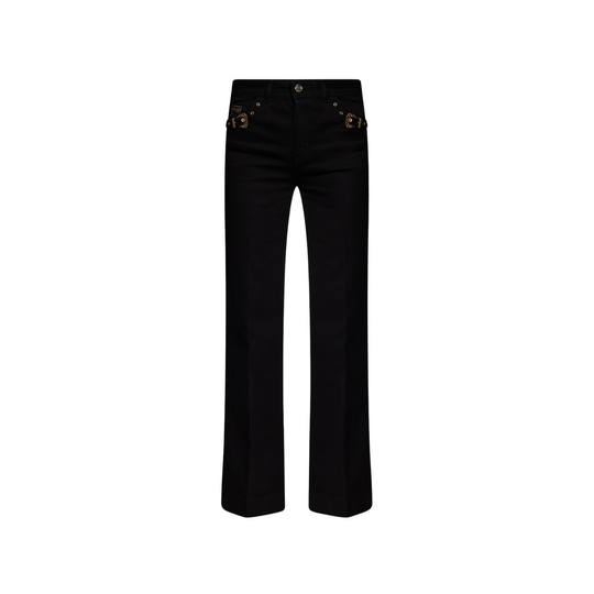Versace Jeans Couture - Flare Jeans - Svart - Dam - Storlek: W26,W25,W27,W28