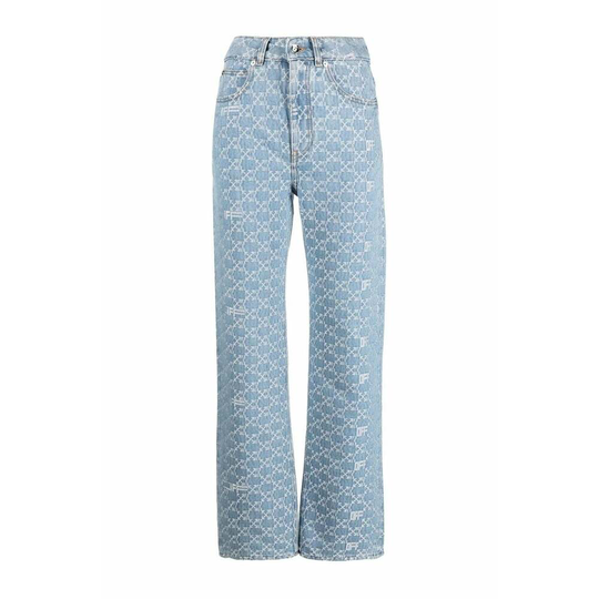 Off White - Boyfriend Jeans - Blå - Dam - Storlek: W26