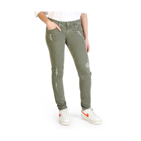 Carrera Jeans - Skinny Jeans - Grön - Dam - Storlek: XL