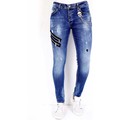 Stuprörsjeans Local Fanatic Slimmade Jeans Bla