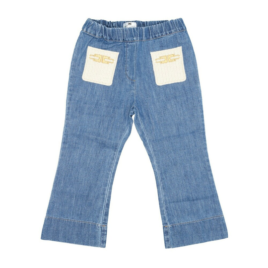 Elisabetta Franchi - Jeans - Blå - Flicka - Storlek: 128 Cm,98 Cm,86 Cm,116 Cm,140 CM