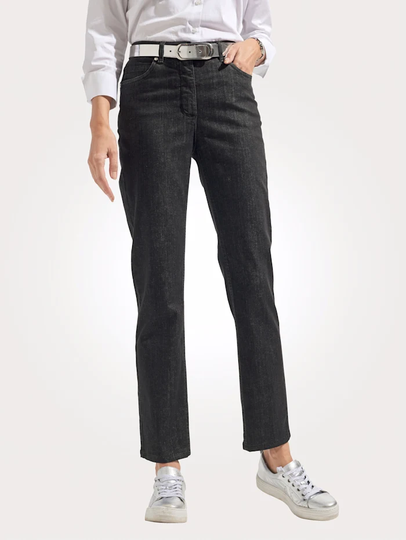 Jeans i sportig 5-ficksmodell MONA Svart