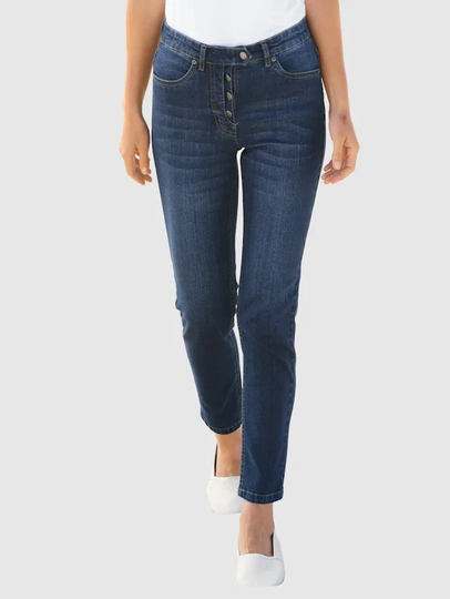 Jeans i modell Paola slim basically you Dark blue