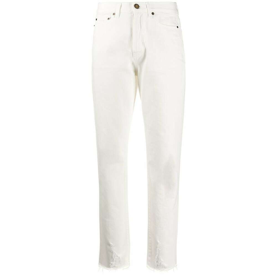 Saint Laurent - Jeans - Vit - Dam - Storlek: W26,W25