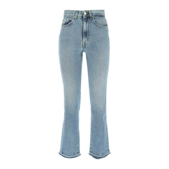 7 For All Mankind - Flare Jeans - Blå - Dam - Storlek: W24,W28,W29