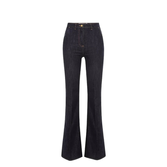 Elisabetta Franchi - Flare Jeans - Svart - Dam - Storlek: W27,W29