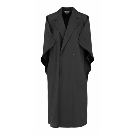Bottega Veneta - Ullkappor - Svart - Dam - Storlek: L