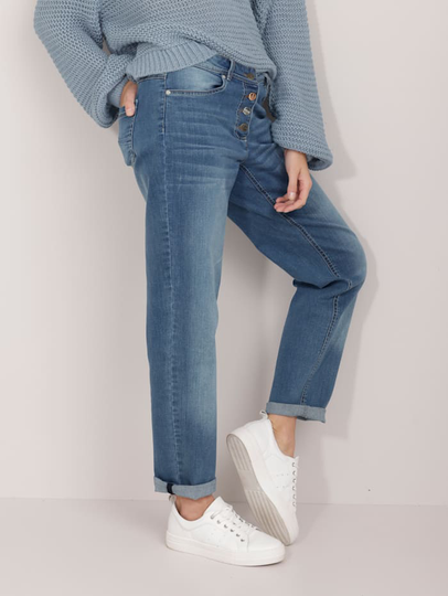 Jeans med olika knappar Dress In Blå