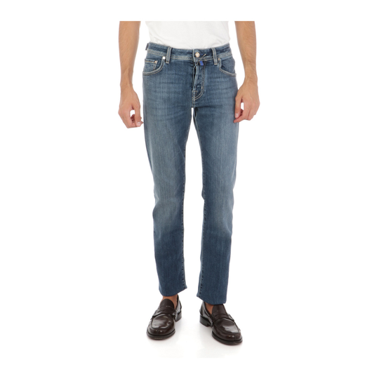 Jacob Cohën - Skinny Jeans - Blå - Herr - Storlek: W38,W33,W31,W32,W30