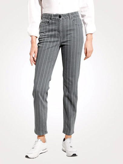Jeans med randigt mönster MONA Grå