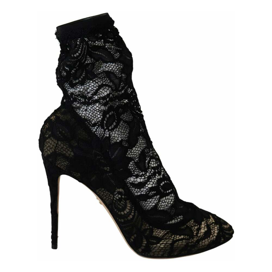 Dolce & Gabbana - Boots - Svart - Dam - Storlek: 38 1/2 EU