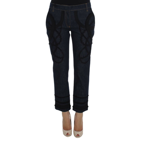 Dolce & Gabbana - Boyfriend Jeans - Blå - Dam - Storlek: S