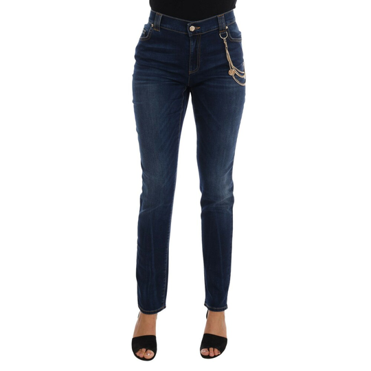 Versace Jeans Couture - Skinny Jeans - Blå - Dam - Storlek: W32