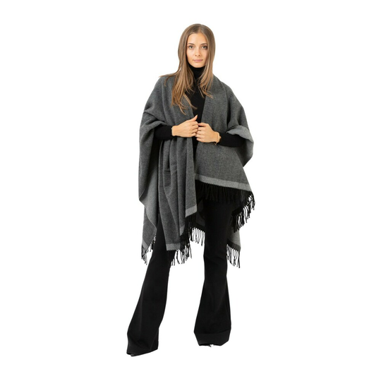 Manila Grace - Capes och Ponchos - Grå - Dam - Storlek: ONE Size