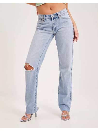 Abrand Jeans A 99 Low Straight Ronda Rip Jeans med slits Blue