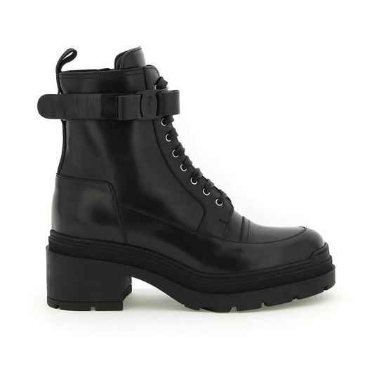 Salvatore Ferragamo - Boots - Svart - Dam - Storlek: 38 1/2 Eu,35 1/2 Eu,36 1/2 Eu,37 1/2 EU