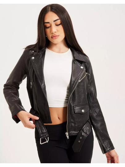 JJXX Jxholly Leather Biker Jkt Noos Skinnjackor Black