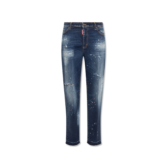 Dsquared2 - Boyfriend Jeans - Blå - Dam - Storlek: Xl,L,M,S,Xs,2Xs,3Xs