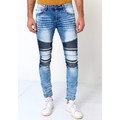 Stuprörsjeans True Rise Jeans Sliten Effekt Bla