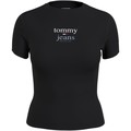 T-shirts med korta ärmar Tommy Jeans CAMISETA NEGRA MUJER DW0DW13623