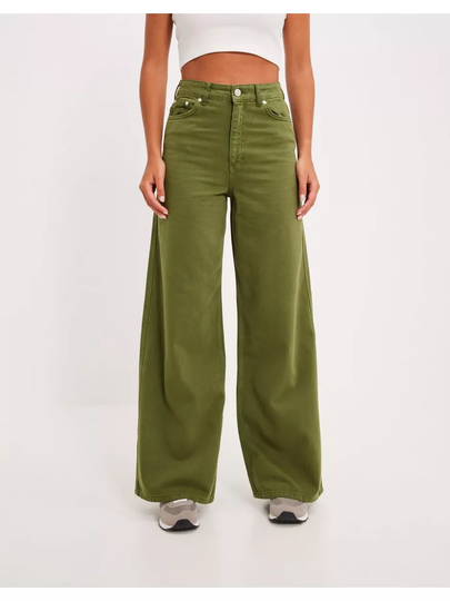 Gestuz ElmaGZ HW twill wide jeans Wide leg jeans Chive