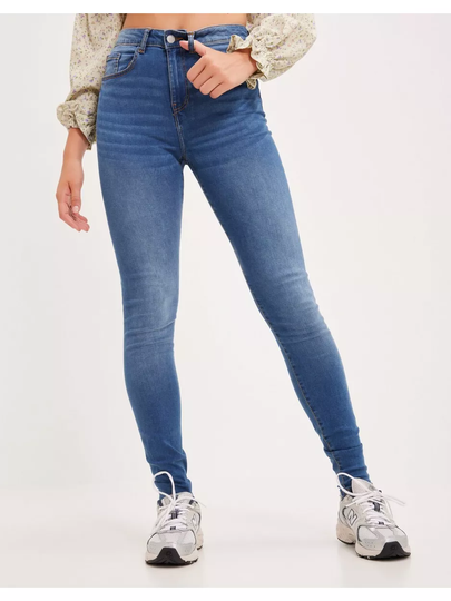 Noisy May Nmcallie Hw Seamless Jeans VI218MB High waisted jeans Medium Blue Denim