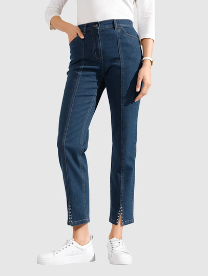 Jeans i ankellång modell m. collection Blue stone