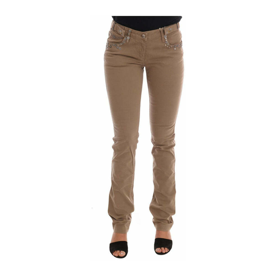 Costume National - Skinny Jeans - Beige - Dam - Storlek: W26