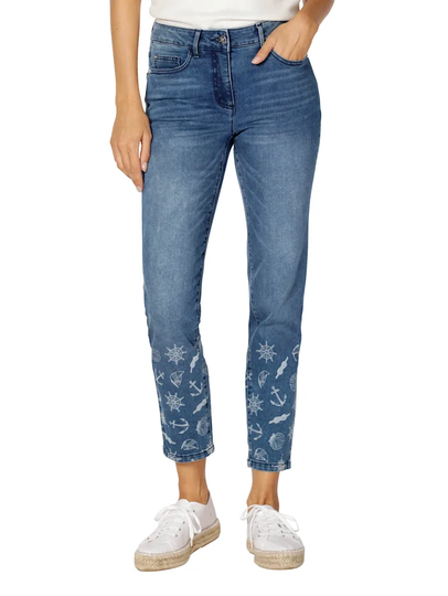 Jeans med marina motiv AMY VERMONT Blå