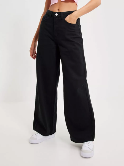 Vila - Baggy jeans - Black - Viwidey Cotti Hw Wide Jeans/Pb - Jeans