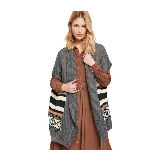 Gaudi - Capes och Ponchos - Grå - Dam - Storlek: L,M