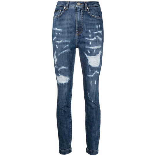Dolce & Gabbana - Skinny Jeans - Blå - Dam - Storlek: 2XS