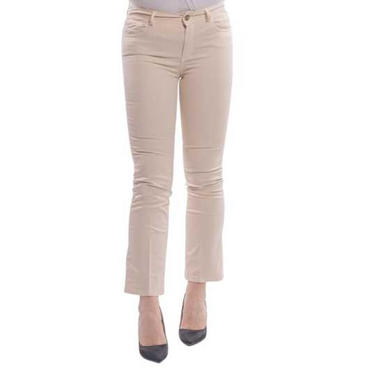 Fracomina - Flare Jeans - Beige - Dam - Storlek: W30,W26,W27,W29