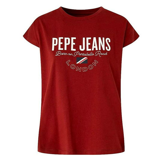 Pepe Jeans - T-shirts - Röd - Dam - Storlek: L,M,S,Xs