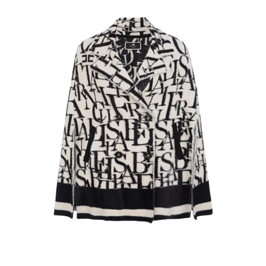 Elisabetta Franchi - Capes och Ponchos - Svart - Dam - Storlek: XS