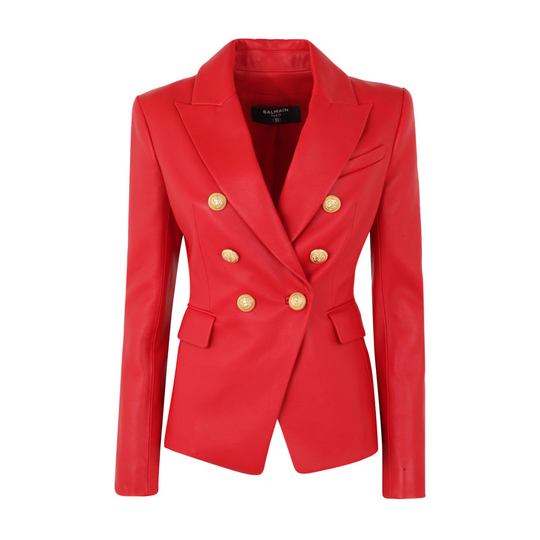 Balmain - Blazer - Röd - Dam - Storlek: S,Xs