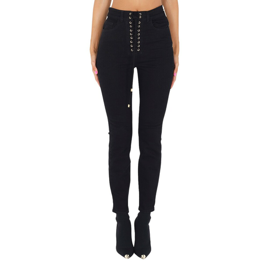 Elisabetta Franchi - Skinny Jeans - Svart - Dam - Storlek: W27,W25,W28,W29,W26