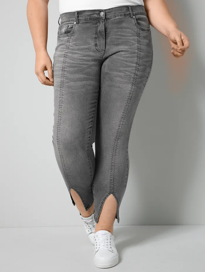 Jeans med slits I bensluten Sara Lindholm Grey