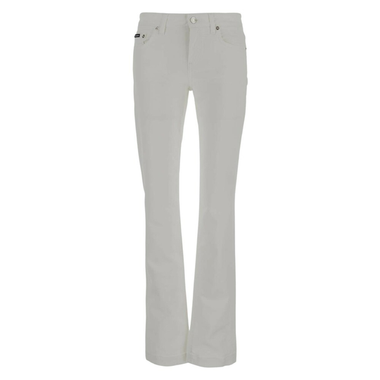Dolce & Gabbana - Flare Jeans - Vit - Dam - Storlek: M,S,Xs,2Xs