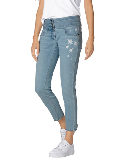Jeans med broderi AMY VERMONT Light blue