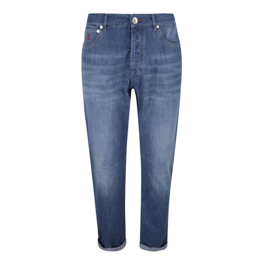 Brunello Cucinelli - Skinny Jeans - Blå - Herr - Storlek: Xl,L,M