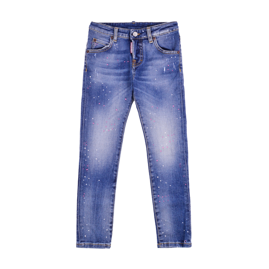 Dsquared2 - Jeans - Blå - Unisex - Storlek: 116 Cm,128 Cm,140 Cm,176 CM