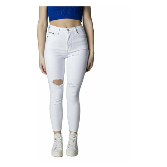 Tommy Jeans - Skinny Jeans - Vit - Dam - Storlek: W28 L30,W24 L30,W26 L30