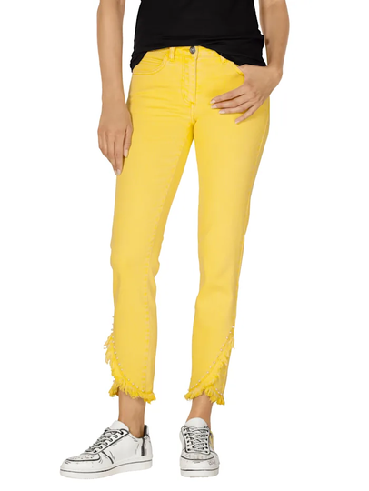 Jeans med fransar AMY VERMONT Gul